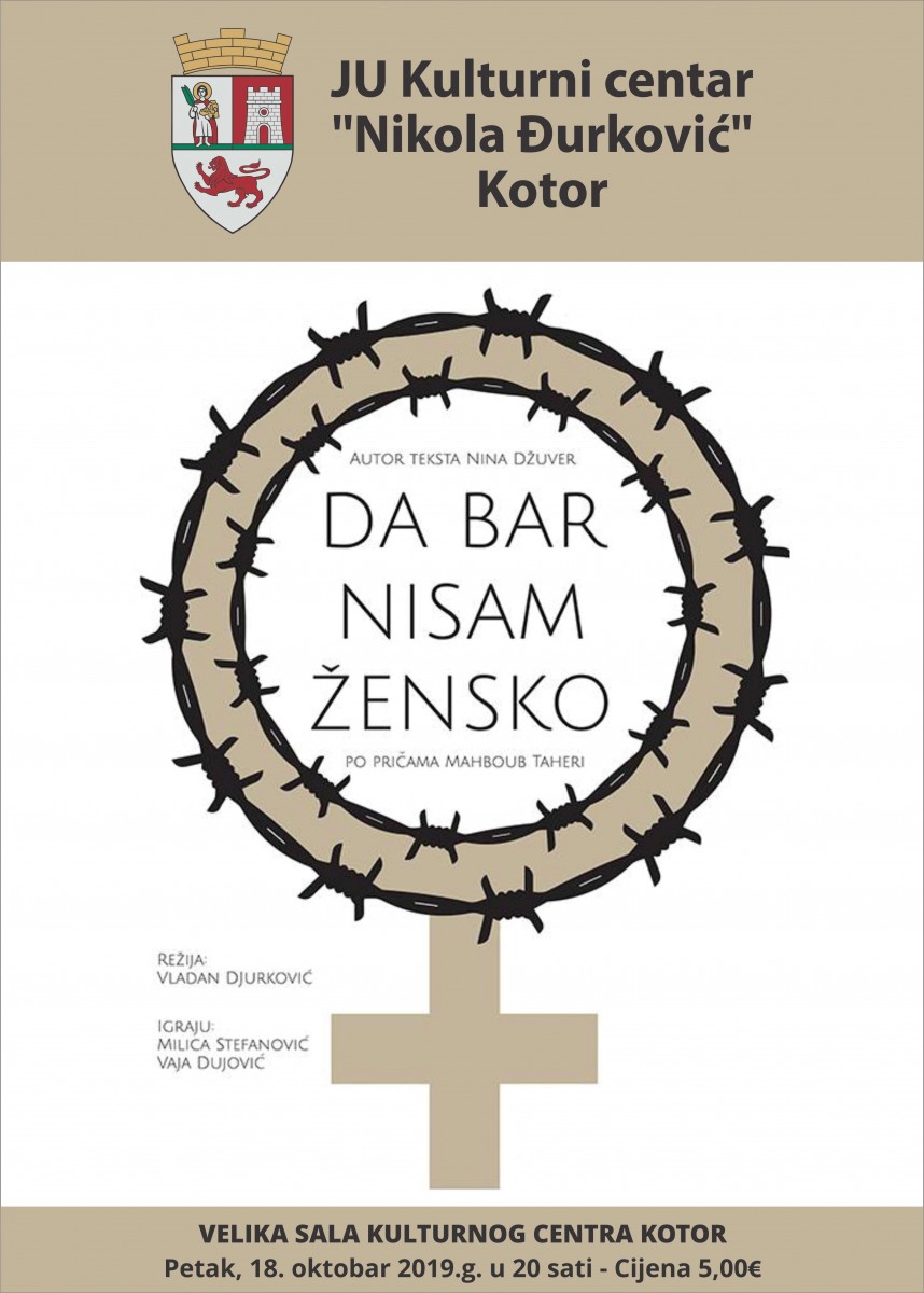 Predstava DA BAR NISAM ŽENSKO u Kotoru