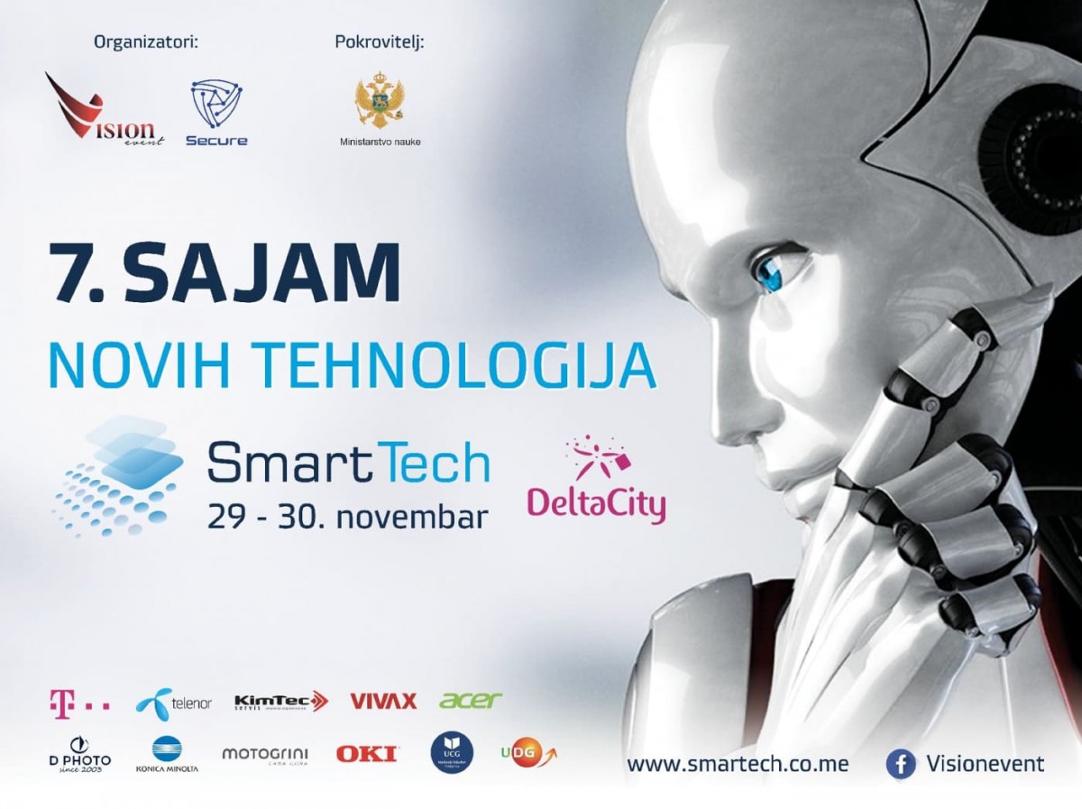 Sajam novih tehnologija “Smart Tech”  29. i 30. novembra u Podgorici